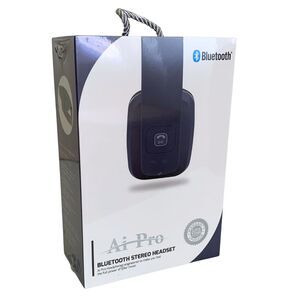 NEW AI Pro AIPro-100 Plus Bluetooth Stereo Headset Headphones Black